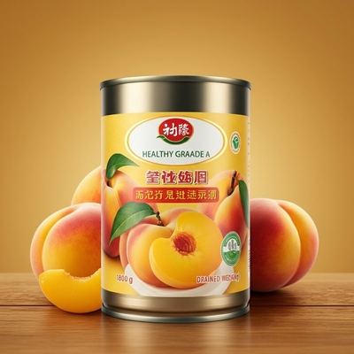 건강 A급 캔 노란 오징어 과일 가벼운 시럽 1800g 배수 무게