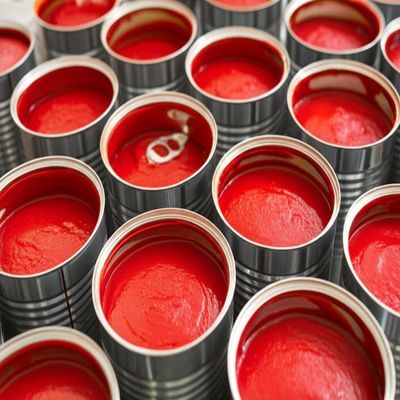 생산용 캔에 담긴 비 GMO 토마토 추출물